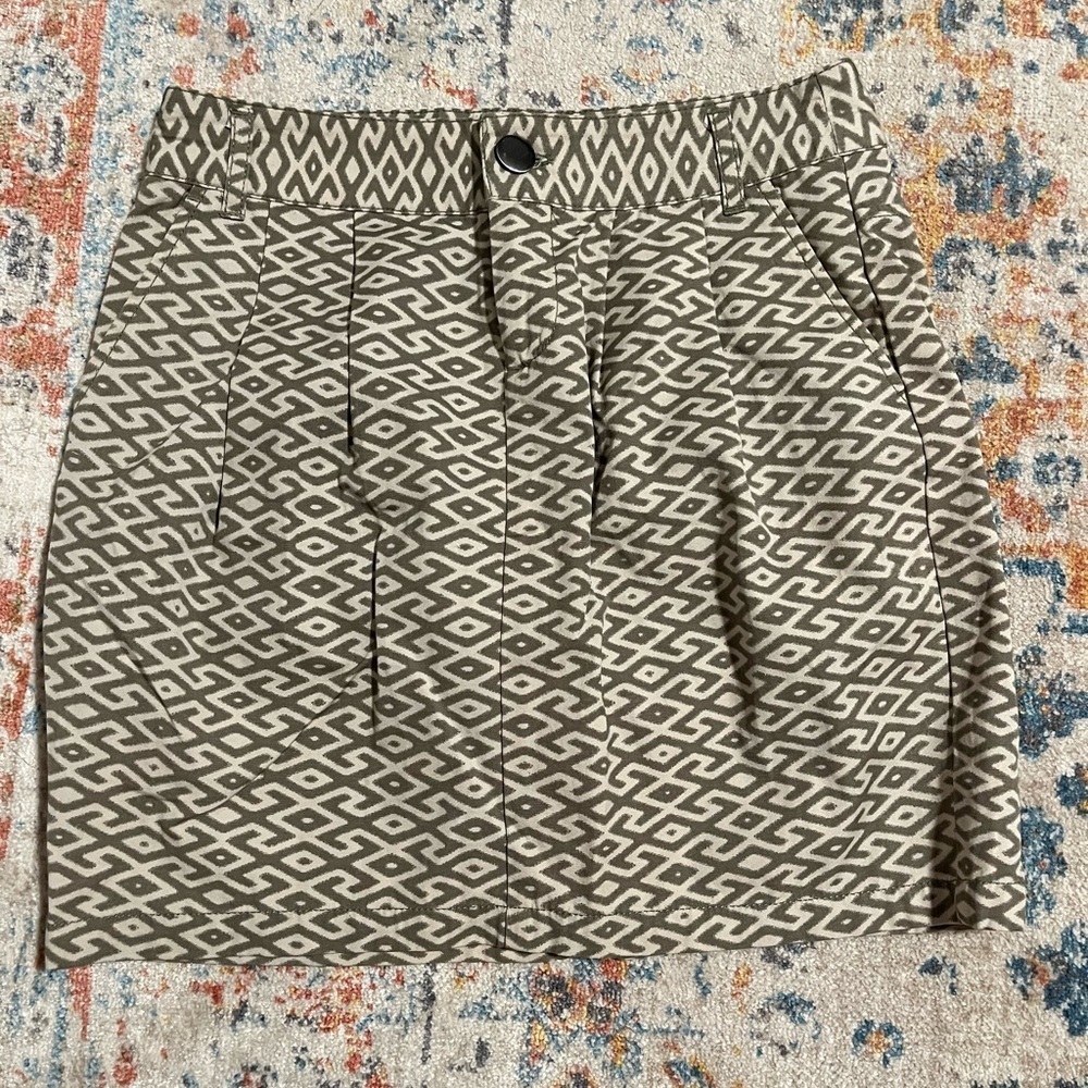 Gap cotton geometric print cotton miniskirt